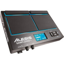 Alesis Sample Pad 4 - Compact Percussion and Sample Triggering Instrument with 4 Velocity Sensitive Pads, 25 Drum Sounds and SD/SDHC Card Slot