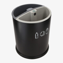 ElriBird Pubelă de reciclare cu 2 compartimente 12L – perfectă pentru camere hotel și coș de gunoi birou