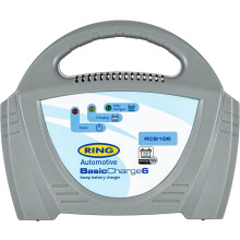 RING 6A Car Battery Charger for Vehicles Up to 1.6L: Compatible for 12V Lead Acid Batteries