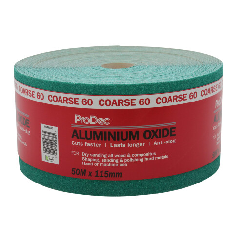 ProDec 50m Roll 60 Grit Coarse Grade Aluminium Oxide Sanding Paper