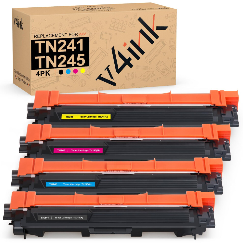Tn241 Tn245 Toner Cartridges Compatible For Brother Tn-241 Tn2-45 Hl-3140Cw 3142Cw 3150Cdw 3170Cdw Dcp-9015Cdw 9017Cdw 9020Cdw Mfc-9130Cw 9140Cdn 9330 Black/Cyan/Magenta 744960206316