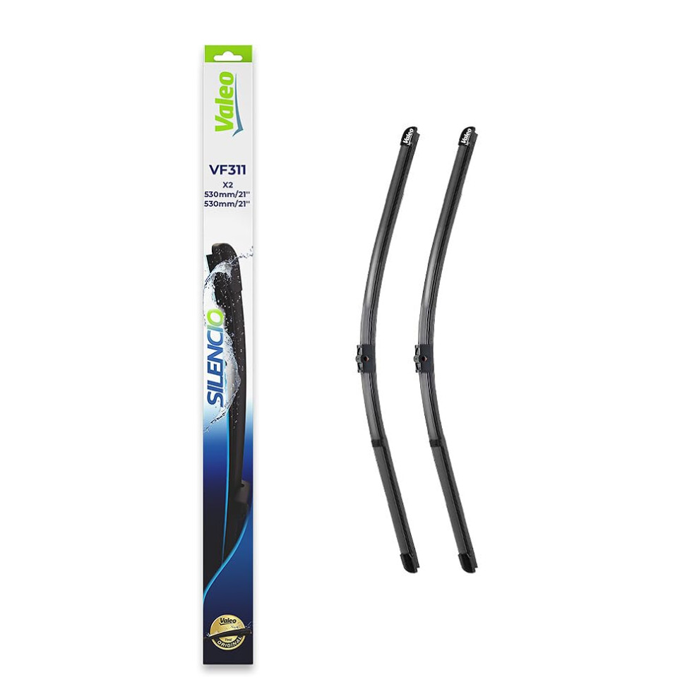 Valeo Silencio Wiper - Vf311 - Kit Of High Performance, Superior Road Visibility, Easy Installation Original Flat Blades 530Mm/530Mm - Front - Set Of