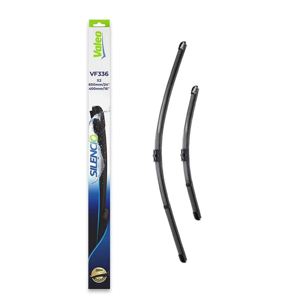Valeo Silencio Wiper - Vf336 - Kit Of High Performance, Superior Road Visibility, Easy Installation Original Flat Blades 600Mm/400Mm - Front - Set Of 3276425743991