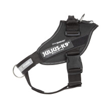 Julius-K9, IDC Powerharness, Dog Harness with Front Control Y-Belt, Black, Size: M/0