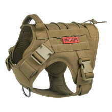 Tactical Dog Harness with Handle, Military No-Pull Service Dog Vest for Large Dogs, Adjustable Dog Harness for Walking Hiking Training