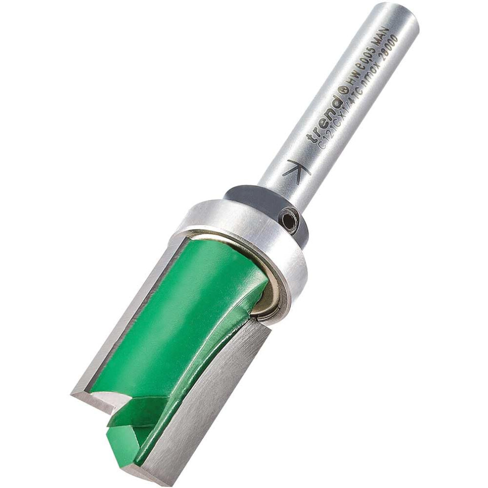 Trend Craftpro Guided Profiler Router Cutter Bit, 1/4 Inch Shank, 15.9Mm Cut Diameter & 25Mm Cut Length, Tungsten Carbide Tipped, C121cx1/4Tc