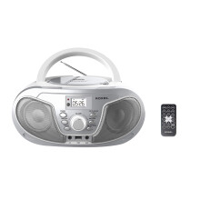 Roxel RCD-S70BT Portable Boombox CD Player with Remote Control, FM Radio, USB MP3 Playback, 3.5mm AUX Input, Headphone Jack, LED Display Wireless Musi