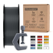 Prusament 3D Printer Premium Filament PETG Anthracite Grey 1.75mm - 1kg Spool - High Precision 0.02 mm - Low Stringing - Strong Layer Bond - No Tangl