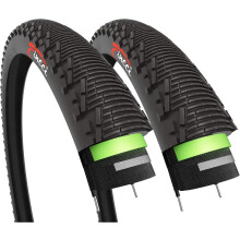 Fincci Pair Bike Tyres 26x1.95 Inch 53-559 MTB Hybrid Tyre with 3mm Anti puncture Proof Protection 60 TPI for Cycle Road Mountain Hybrid Bike Bicycle