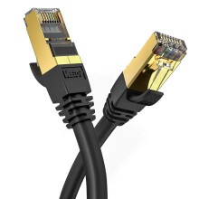 Veetop 25m/82ft CAT8 Ethernet Cable 40Gbps 2000Mhz High Speed Gigabit SFTP Lan Network Internet Cables with RJ45 Gold Plated Connector for Use of Smar