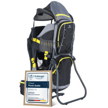 DROMADER Baby Carrier Backpack - Toddler Hiking Backpack with Sun Canopy, Rain Cover, Insulated Pouch, Changing Mat & One-Hand Foldable Frame - Black