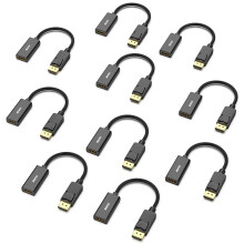 BENFEI Displayport to HDMI Adapter 10 Pack, Dp(Display Port) Male to Hdmi Female Converter with Audio for Lenovo, Dell, HP, Asus and other brand