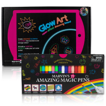 Marvin's Magic - Arts & Crafts Multipack - Includes Glow Light Up Kids Art Set & Amazing Magic Pens - Create 3D Lettering or Write Secret Messages - L