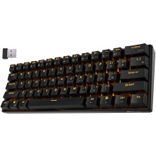 RK ROYAL KLUDGE RK61 Wireless 60% Triple Mode BT5.0/2.4G/USB-C Wired Mechanical Gaming Keyboard, Compact 61 Keys Bluetooth Mechanical Keyboard with So