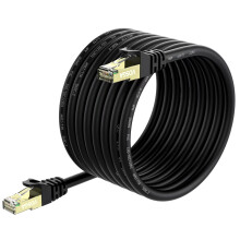 VOSGA Cat7 SFTP Shielded Ethernet Cable 100M, Pure Copper 26AWG Heavy Duty Patch Cord,10Gbps 600MHz Network Cable with Gold Plated RJ45 Connectors,Out
