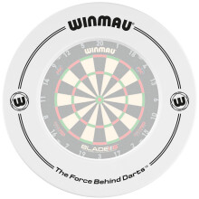 WINMAU White Printed Dart Board Surround Ring – Durable Backboard Wall Protector for Dartboards - Professional Darts Accessories