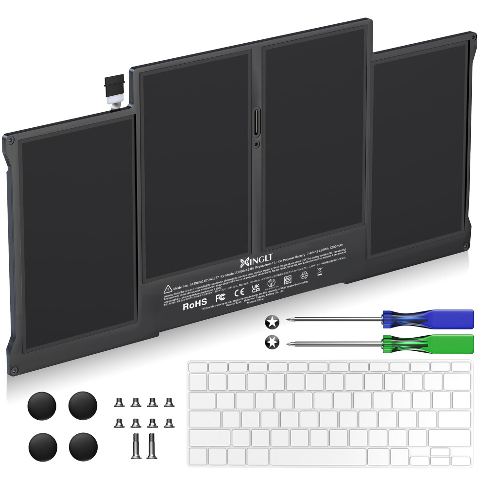 Replacement Laptop Battery For Apple Macbook Air 13 Inch A1466(Mid 2012, Mid 2013, Early 2014, Early 2015,2017) A1369(Late 2010, Mid 2011 Version) 720 Cobalt 791290199948