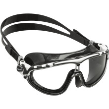 Cressi Skylight Swimming Goggles - Silicone Seal for Adult Swim Goggles - UV Anti-Fog Swimming Mask - Black/Frame White Black