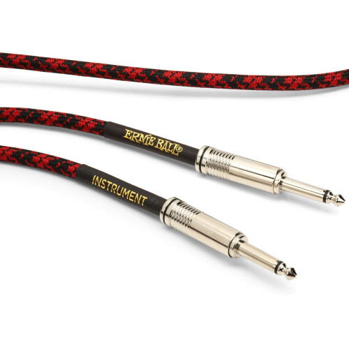 Ernie Ball Instrument Cable, Red/Black, 18 ft