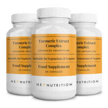 Hey Nutrition Turmeric Extract Complex - Vitamin D3 & C, Black Pepper Extract - Support Muscle & Joint Relief - Maximum Potency & Enhanced Absorption