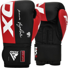 RDX Boxing Gloves, Maya Hide Leather Training Gloves for Muay Thai, Kickboxing, Sparring, Punch Bag, Punch Bag, Kickboxing Gloves, Martial Arts Train