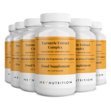 Hey Nutrition Turmeric Extract Complex - Vitamin D3 & C, Black Pepper Extract - Support Muscle & Joint Relief - Maximum Potency & Enhanced Absorption