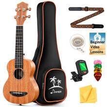 Donner Tenor Ukulele Beginner Kit Ukulele 26 inch Starter Kit Mahogany