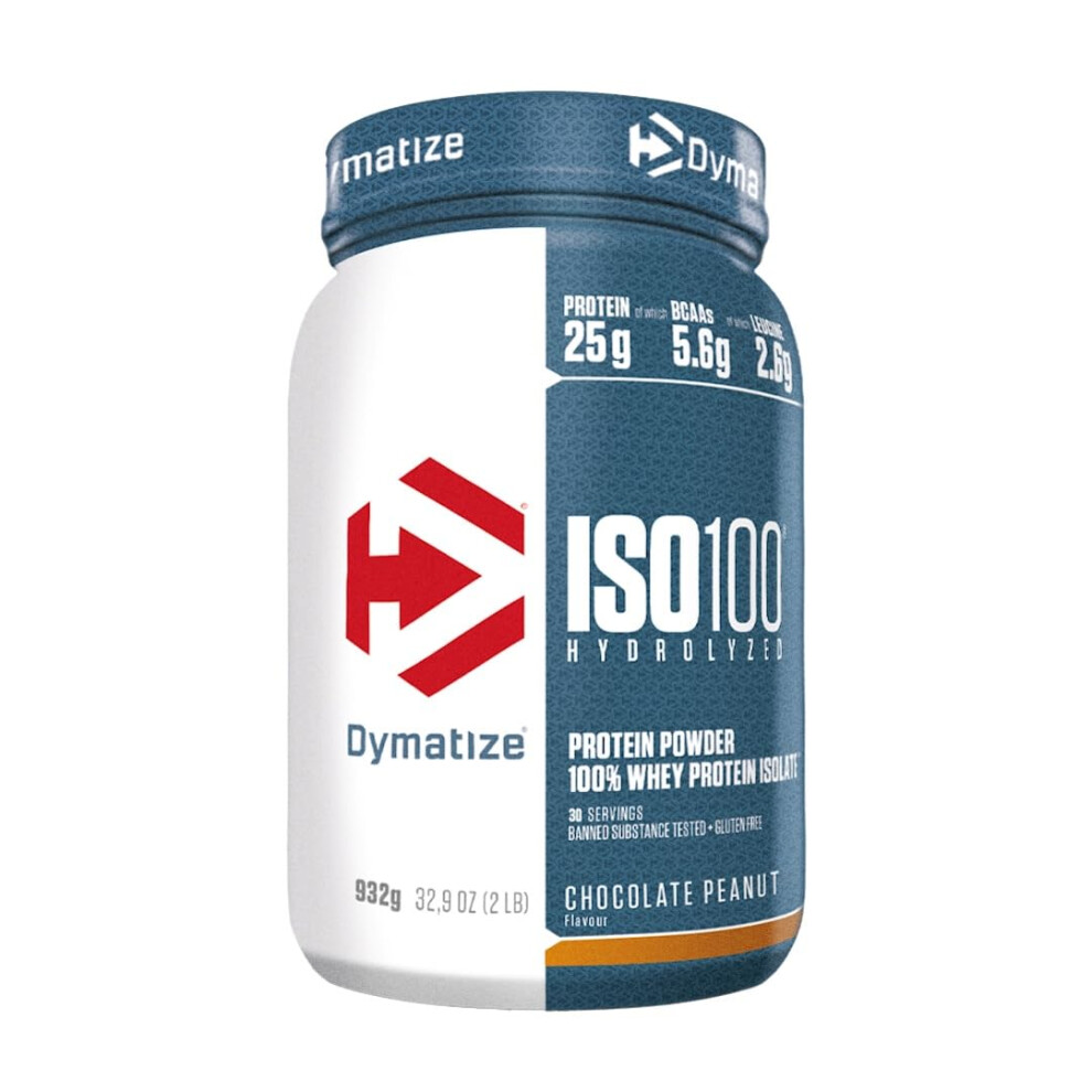 Dymatize Iso 100 Hydrolyzed Chocolate Peanut 932G - Whey Protein Hydrolysat + Isolat Powder