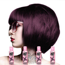 Crazy Color Semi-Permanent Hair Dye 4 Pack 100ml (Aubergine)