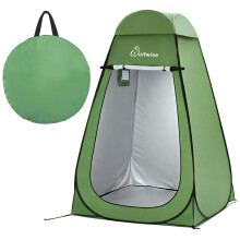 Wolfwise Pop Up Shower Tent with Floor, Portable Instant Changing Tent with Ventilation Window, Privacy Bathroom Toilet for Beach, Camping & Outdoor,