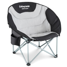 KingCamp Moon Chair Camping Folding Camping Chair XXL Garden Chairs Portable Heavy Duty Padded Camping Chair for Adults With Cup Holder and Cooler Bag