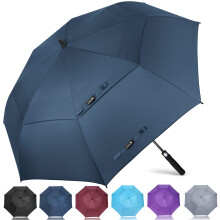 ZOMAKE Golf Umbrella Windproof and Rainproof 68in, Large Umbrella Windproof Strong, Big Golfing Brolly Unbreakable Double Canopy for Men Women (Navy B