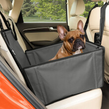 Wuglo Extra Stable Dog Car Seat with Seat Belt – Waterproof and Robust Design for the Back Seat with 4 Fastening Straps for Small Dogs up to 12 kg