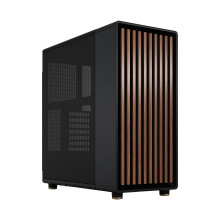 Fractal Design North Charcoal Black - Wood Walnut front - Mesh side panels - Two 140mm Aspect PWM fans included - Type C USB - ATX Airflow Mid Tower P