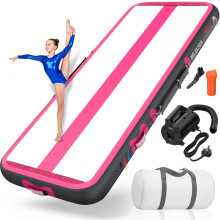 WelandFun Air Training Mats 10ft/13ft/16ft/20ft Inflatable Gymnastics Tumbling Mat 4/6/8 inchs Thickness Mats for Home Use/Gym/Yoga/Training/Cheerlead