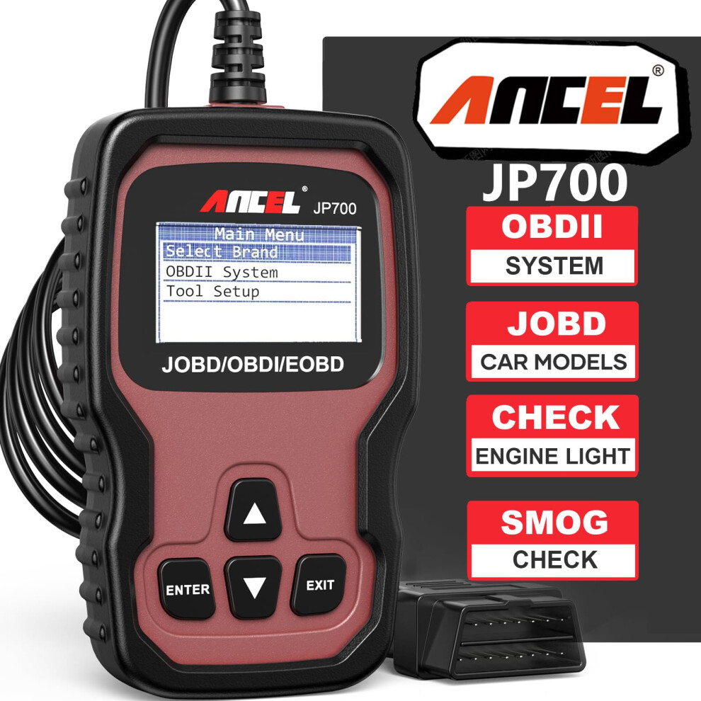 Ancel Jp700 Jobd Obd2 Japanese Car Scanner, Jdm Automotive Code Reader, Check Engine Obdii Diagnostic Scan Tool, Fit For Toyota Nissan Honda Maz Light 6976305120092