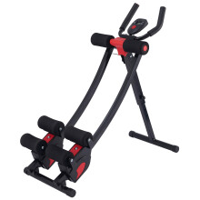 ZELUS Ab Machine for Home Gym, Core Strength Training Equipment for Home Fitness, Ab Crunch Coaster with 4 Intensities and Digital Display, Foldable C