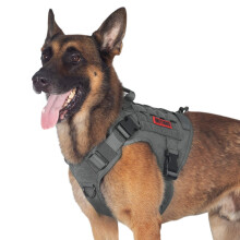 Tactical Dog Harness, Full Body Dog Harness with Handle Heavy Duty Dog Vest for Hiking Training Outdoor Dogs(Black, Medium)…