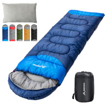 BISINNA Sleeping Bag with Pillow - 4 Season Lightweight Waterproof Warm Sleeping Bag with a compression sack for Adults, Women, Men's Outdoors Camping