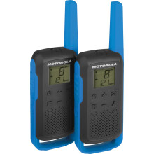 Motorola Solutions - T62 PMR Blue, Walkie Talkie Talkabout, PMR446 Citizens Band Radio, 16 Channels and 121 Codes, 8 km Range, Blue, License-Free, LCD