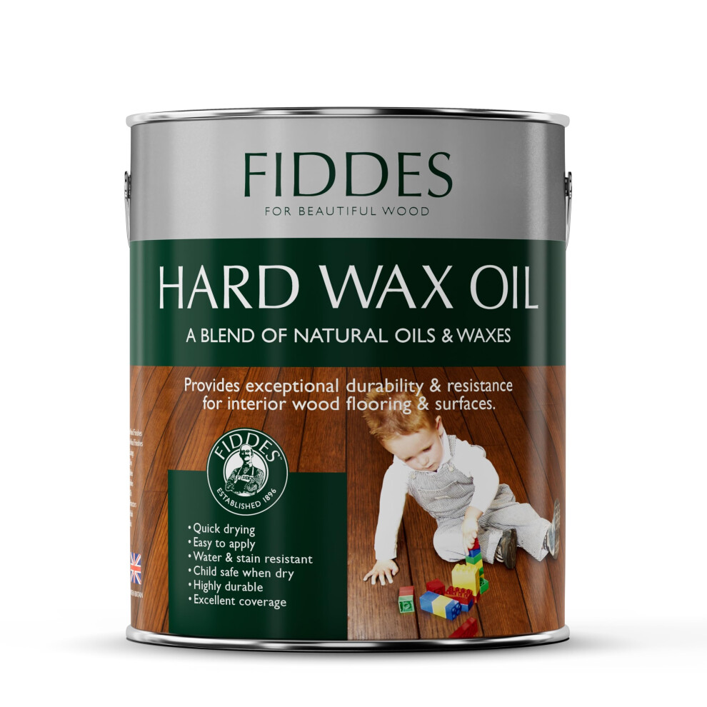 Fiddes Satin Finish Hard Wax Oil 2.5 Litre, White 5060147671513