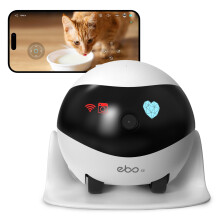 Enabot EBO SE FamilyBot,Pet Camera Home Security Camera,Movable Indoor WiFi Cam,2 Way Talk,Night Vision,1080P Video, Self Charging Rechargeable Wirele
