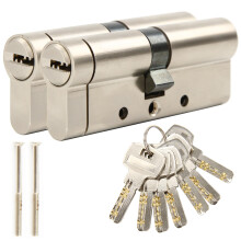 SEPOX 70mm(35/35) 2 Pack Anti-Snap Euro Door Lock Cylinder, High Security 6 Pin,Keyed Alike, Brass Body Stainless Steel Bar Enforced Anti-Drill Anti-P