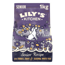 Lily's Kitchen Senior Recipe Turkey & Trout - Natural Grain Free Complete Dry Dog Food (1kg x4)
