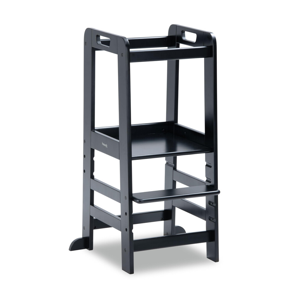 Hauck Learn N Explore, - Montessori Learning Tower For Children 1+ Years Up To 40 Kg, Fsc Certified Beechwood Adjustable Nursery Standing Tower Black