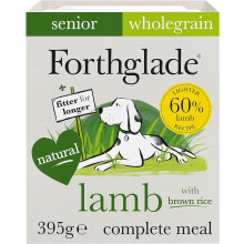 Forthglade Wet Dog Food (18 x 395g Trays) - Senior 7 Years+, Wholegrain & Hypoallergenic Dog Food, Lamb with Vegetables and Brown Rice, Stomach Sensit