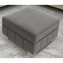 (Grey Velvet, Footstool) Luxury Regal 3+2 Sofa Set 1,2,3 Seater Sofas Linen Fabric Couch Corner Settee UK