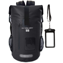 Premium 55L Waterproof Dry Bag Backpack, Sack with Phone Dry Bag, Perfect for Boating/Kayaking/Hiking/Canoeing/Fishing/Rafting/Swimming/Camping/Snowbo