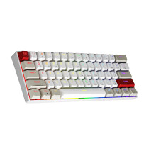 NEWMEN GM610 Wireless Mechanical Keyboard,60% USB C Wired/Bluetooth RGB Backlit Compact Hot Swappable Keyboard,White Anti-Ghosting PC Mac Windows Andr