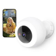 Noorio Security Outdoor Camera Wireless, 2K Rechargeable Battery CCTV Indoor Camera System for Home Security, Two Way Talk, Siren, 2.4G WIFI, Alexa, M